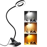leselampe bett wandmontage ❤ 【360 ° FLEXIBLE GOOSENECK & ANTI-SKID CLAMP】 ––– Die Leselampe hat einen flexiblen Hals, den Sie in jede Position einstellen können. Der große Clip ist sehr fest und fest, und durch die breite Klemmöffnung können Sie ihn an so ziemlich allem befestigen.