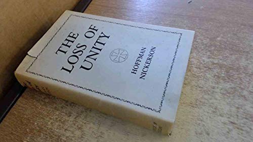 The Loss of Unity B0000CL2VR Book Cover