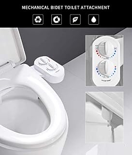 Home Bidet,Hot Cold Water Single Nozzle,Bidet Fresh Water Spray,Non-Electric Mechanical Self Cleaning Nozzles