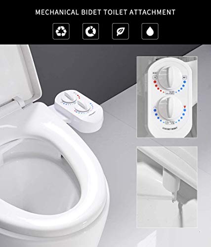 Home Bidet,Hot Cold Water Single Nozzle,Bidet Fresh Water Spray,Non-Electric Mechanical Self Cleaning Nozzles