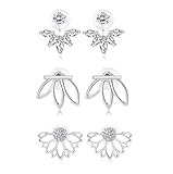CHIC OHRRINGE & IDEALES GESCHENK - 2 Farben für wählen (Silberton, Roségoldton), Simplistic und empfindliches Aussehen, Anzug für Frauen und Mädchen; Verpackt in einer schönen 