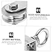 FIXOSHEE Traction Trolley Pulley Industrial Grade Stainless Steel Rope Pulley Lifting Swivel Hook Smooth Operation for Hoisting Tasks
