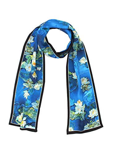 ANDANTINO 100% Silk Scarf for Women 59”*6.3” Long Shawls for