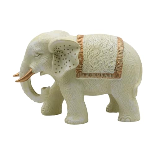 繊細な風水象の彫刻動物の置物幸運の富樹脂像ホームオフィスの装飾誕生日ギフト樹脂象像