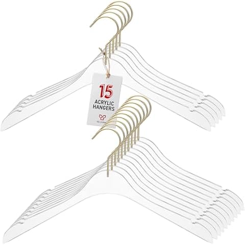 YG Living Clear Acrylic Hangers with Gold Hooks Cover