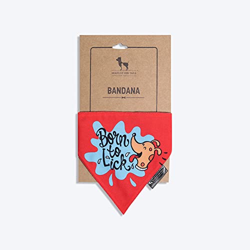 Image of Heads Up For Tails Born to Lick Dog Bandana - S