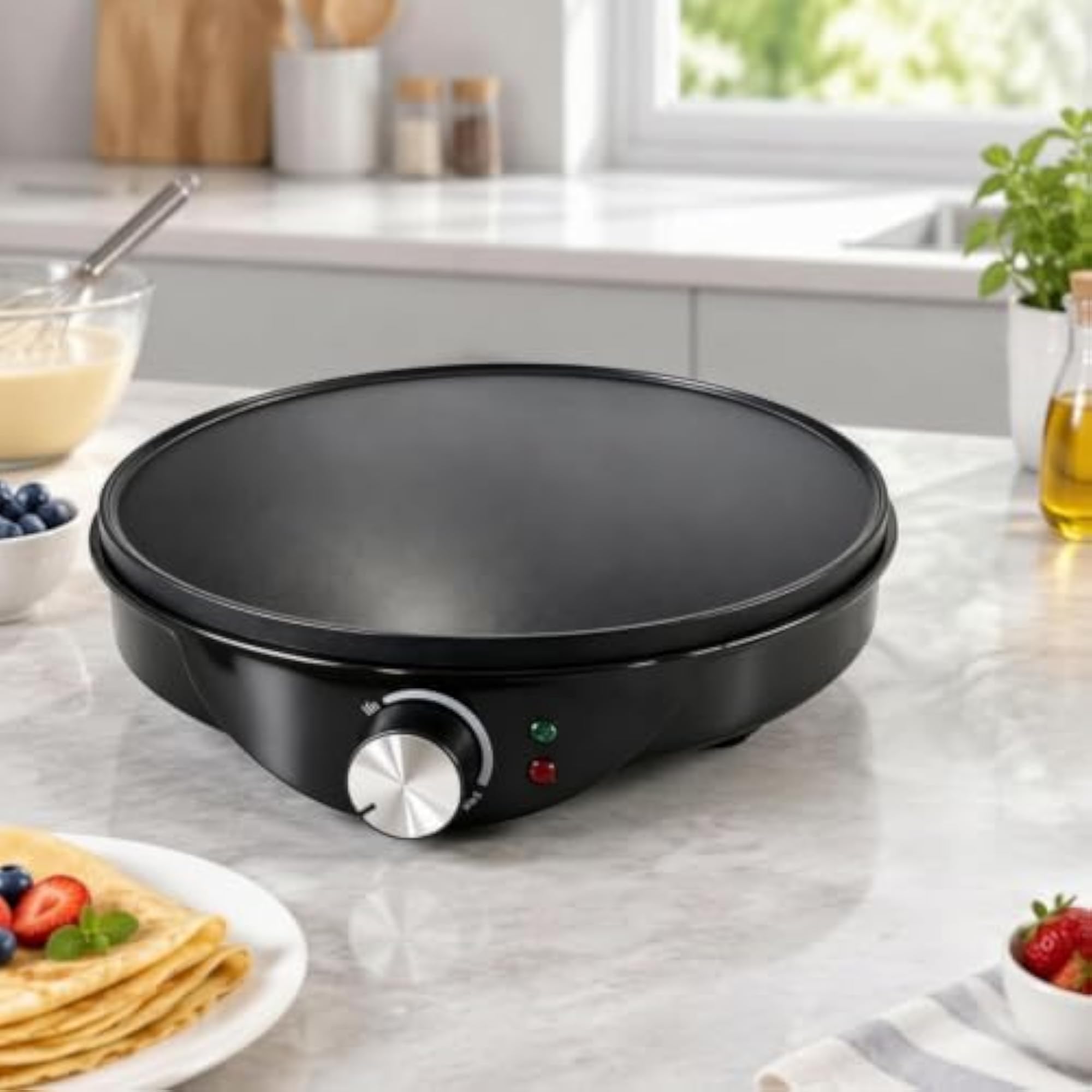 Electric Crepe and Griddle Maker, 30 Cm Flatbread Maker
