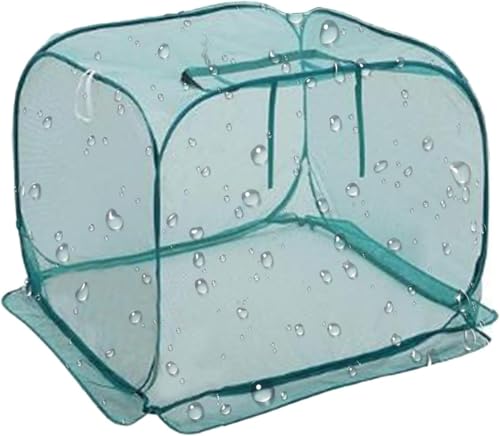 ガーデニング用 ステンレスワイヤー付き日除けネット - 夏期の植物保護に最適 園芸用グリーンハウス、大型植物カバー、防虫・防塵・防動物 野菜畑の育成 花卉栽培 日除けネットケージ (120*120*120CM)
