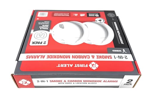First Alert Combination Smoke & Carbon Monoxide Alarm, Interconnect Hardwire Detector with Battery Backup and Voice & Location Alerts, SMCO100V-AC, 2-Pack - image 6