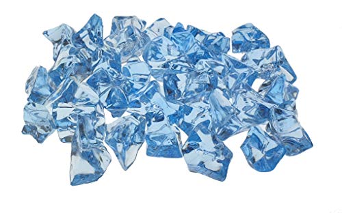 Cubitos de Hielo Falso, Hielo acrílico, Diamantes para decoración, Bote de 330 g (500 ml.) (Azurro) Cover