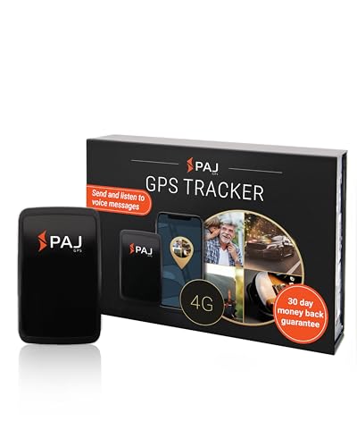 PAJ ALLROUND Finder 4G- GPS Tracker for Vehicles, Children, Seniors- Voice Messages- UK & Worldwide Real-time Tracking Device + SOS Button- Tracking/operation up to 20 days, Standby up to 60 days