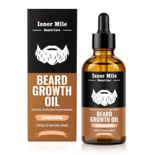 Image of ISNER MILE Beard Oil for Men Hydrating & Moisturizing, Sandalwood 3.5 fl Oz