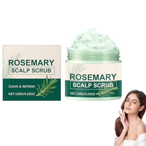 Esfoliante scrub per cuoio capelluto al rosmarino, shampoo scrub per capelli per pulire e nutrire, detergente esfoliante delicato, favorisce la crescita dei capelli in caso di diradamento (1pcs)