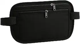 Pochete Doleira, Porta Dinheiro Notas Viagem Internacional Anti Roubo Invisível Segura Imperméavel Para Celular Cartão Chaves (Preto)