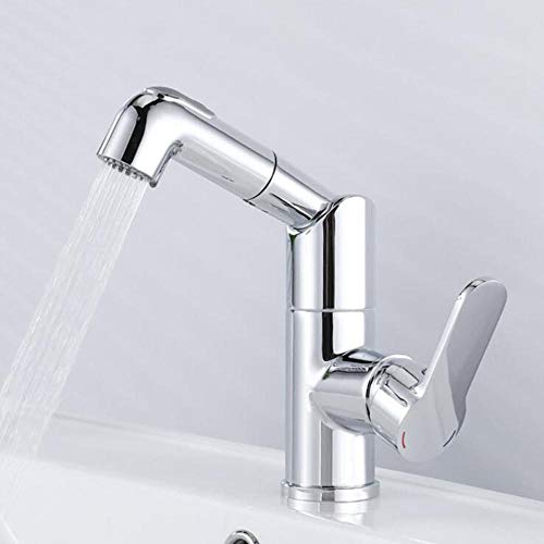 Robinet de lavabo avec douchette extractible pour un nettoyage à grande zone de votre salle de bain