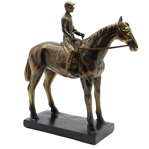Lukitas Horse Statues And Sculptures, Horse Racing Figurine Home Decor, Equestrian Gift For Horse Lovers, Horseback Riding Ornament, Resin #TOP1