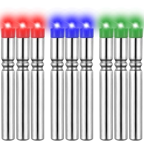 Wovnet 9 Pcs Fishing LED Bobber Light Replacement for Lures Fishing Glow Sticks Night Fish Light up Bobbers Floats and Rod Tips