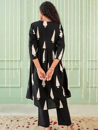 Image of SHIENZY Cotton Blend Kurta Set for Women