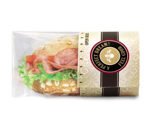 Snack Bag / Brötchentüte "FEEL GOOD" zum aufreissen, bedruckt, klein, 180x125, 1.000 Stück