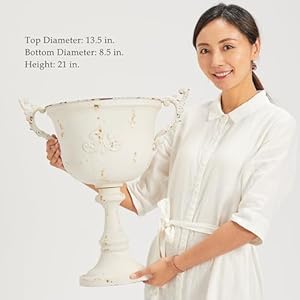 Worthgarden21hmetalurnplanters2packwhiteclassicantiqueironplantpotsdecorativerusticflowerpotsforoutdoorusetraditionalurnplanterforgardenpatiofrontporch Urban Country Home Decor Worth garden 21 h metal urn planters 2 pack white classic antique iron plant pots decorative rustic flower pots for outdoor use traditional urn planter for garden patio front porch urban country home decor