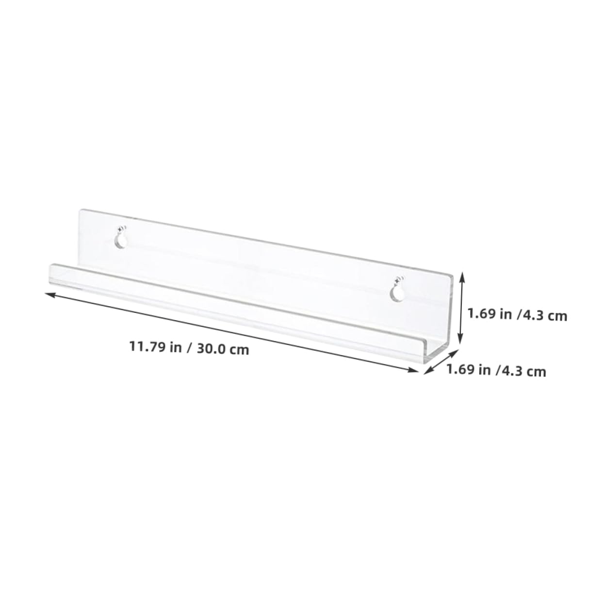 Mensole Galleggianti in Acrilico 8 Pezzi Supporto per Dischi in Vinile, Scaffale da Parete Trasparente per Foto, Libri, Riviste e Decorazioni