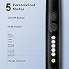 SEAGO Soft Round Electric Toothbrushes with 8 Spin Brush Heads, 5 Cleaning Modes, Rechargeable Sonic Toothbrush with Timer and Travel Case for Adults and Kids(SG-2607-Black