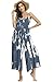 BUENOS NINOS Women's V Neck Floral Maxi Dress Boho Printed Adjustable Spaghetti Strap Ethnic Beach Long Dress with Pockets (M, Tie dye Jumpsuit)