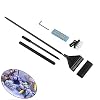 QANVEE Aluminum Magnesium Alloy Aquarium Scraper Cleaner Brush with 10 Stainless Steel Blades for Fish Reef Plant Glass…