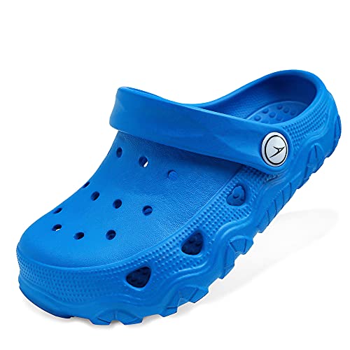 Littleplum Zuecos y Mules para niño niño Sandalias Verano Sandalias de Playa Piscina Jardín Zapatos Antideslizante (Blue,22/23EU) Cover