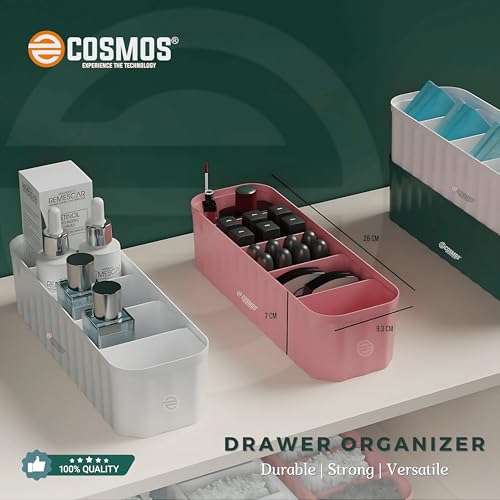 E-COSMOS Drawer Organizers for Undergarments, Socks, Bras, Ties, Scarves, Wardrobe Storage Box Kitchen Tools (Pack Of 4) 4 41aD7Zr3dTL