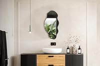 Dekorativer Wandspiegel Home Unique Organic Shape 40x80 cm Perfekt für Badezimmer Schlafzimmer Wohnzimmer Flur Asymmetrisches Modernes Design Boho Loft – Ansicht 4