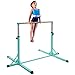 MaxKare Gymnastics Bar Horizontal Bar Junior Training Equipment High Bars Upgraded with 13-Level Adjustable Height, Double Lock & Triangle Supports Kip Bar for Kids Indoor Outdoor Use (Green)