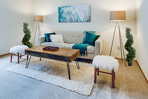 35 Inch/2.95 Ft Artificial Cypress Topiary Tree Cedar Potted Plant Artificial Cedar Trees Faux Boxwood Topiary Tree Set Of 2 Artificial Trees Artificial Topiaries Trees #TOP4