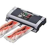 Commercial Vacuum Sealer, Double Pump and Nozzle Sealing Machine with Air Inflated Function, 40cm Seal Bar Dry & Moist Food Packing Machine for Smooth Flat Bags or Chamber Pouches