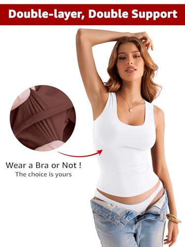 Womens Double Lined Scoop Neck Tank Tops Basic Slim Fit Sleeveless Shirts Y2K Summer Going Out Outfits3