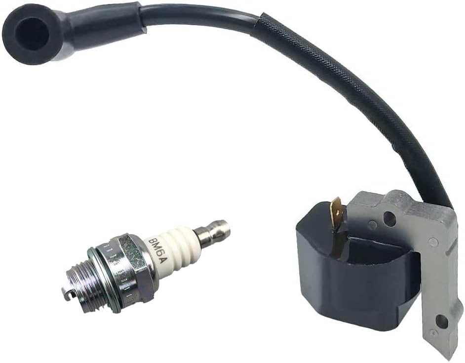 530039163 952030150 Ignition Coil for Poulan Gas Hedge Trimmer Blower BC2400P PE3500 PT7000 112 PP110 PP113 PP115 PP165 PT112 FL1500 FL1500LE GHT220 BV1650 530039163 Champion RCJ7Y