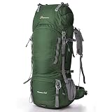 MOUNTAINTOP 80L Innenrahmen Wanderrucksack Dunkelgrün