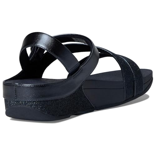 Image of FitFlop Women's Skinny II Glitterdust Pewter Z-Strap Sandals