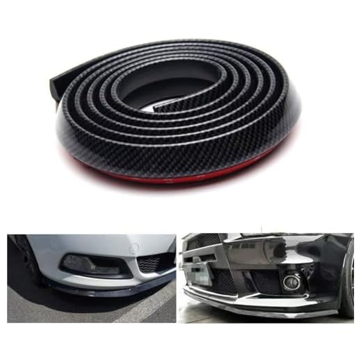 Protector de Parachoques,CompraFun Coche Alerón Labio Delantero Carbono Fibra 2.5M Universal Protector Pegatina de Parachoques Lip Bumper Falda de Coche Fuerte Pegajoso (Negro+Plata)