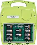 Desfibrilador: circuitos de ECG protegidos Formato de visualización: LCD opcional con barra de desplazamiento Dimensiones: 6,6 cm x 3,3 cm Ventana de visualización ECG opcional: 2,6 segundos Velocidad de secuencia de pantalla ECG opcional: 25 mm/seg; 1