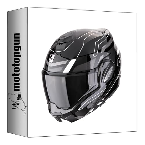Casque modulable Scorpion Exo-Tech Evo Conquer noir blanc taille M