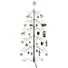 HOHIYA Ornament Display Tree Stand Metal Christmas Wire Hook Hanger Bauble Ball Dog Cat Glass Halloween Wrought Iron 84inch(Black)