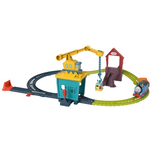 Thomas e Seus Amigos Trackmaster, Conjunto de Trem Motorizado com Carlya, o Guindaste, Sandy, o Trem