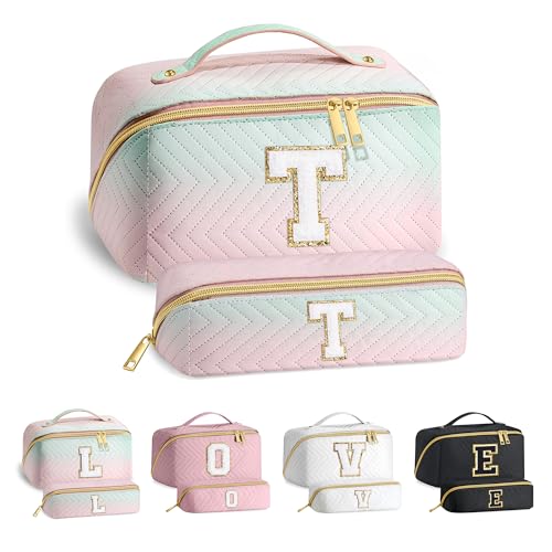 YOOLIFE Teacher Appreciation Gifts - Personalized Monogrammed Makeup Bags for Her