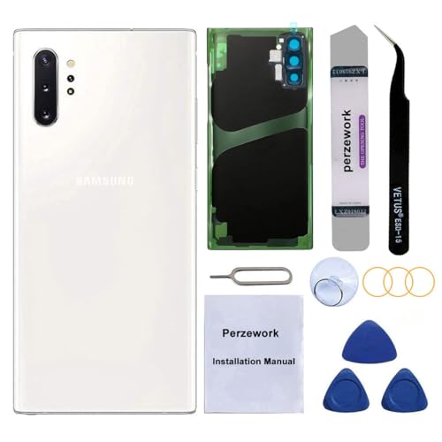 Réparer vitre arrière brisée Samsung Note 10+ kit complet Blanc Aura 6,8"
