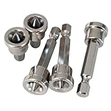 WOONEKY 5 Stück Teiliges Schraubpositionierungsbit Chrom vanadium Verschleißfest Korrosionsbeständig Schlagfest für Trockenbauschrauben Einfache Montage Effizienter Einsatz