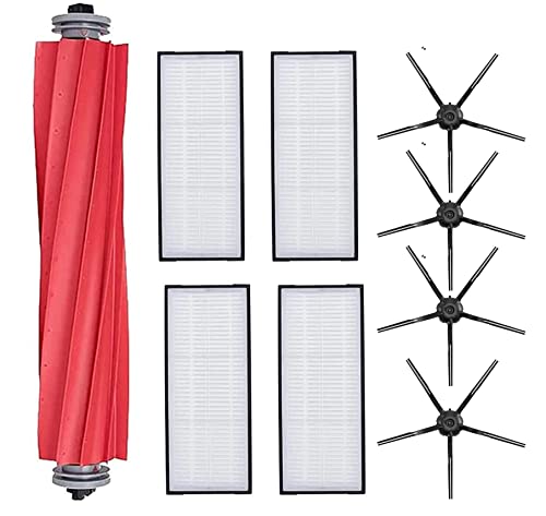 Kit de accesorios de piezas de repuesto para aspiradora Roborock T7S T7S Plus S7, 1 cepillo principal, 4 cepillos laterales de goma, 4 filtros Cover