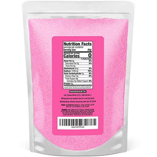 Wishful Curing Salt #1 [2.5 Lbs Bag] Pink Curing Salt, Prague Powder 1, 6.25% Sodium Nitrite "Insta Cure" For Game, Bacon, Sausage, Ham, Jerky Cure, Corned Beef, Quick, Bulk, Made In Usa #TOP1