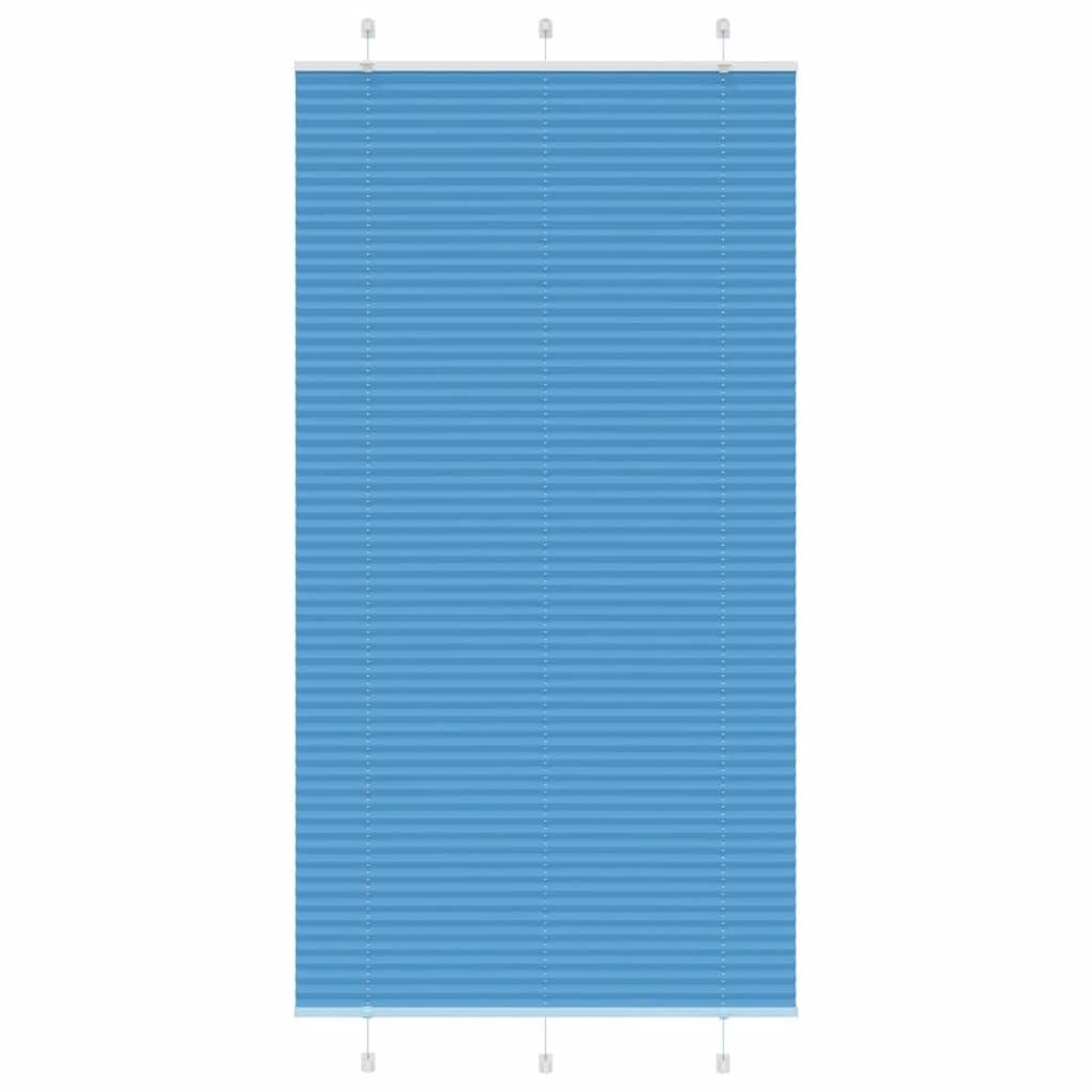 Store plissé en polyester bleu 105x200 cm de haute qualité et design