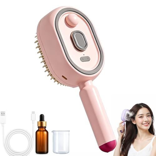 2026 New Electric Spray Air Cushion Comb for Women Rechargeable Detangling & Anti-Frizz Hair Brush Nourishes Dry Hair Reduces Static Portable Home Spa Treatment (B)